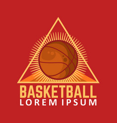 Logo Design With Basketball Elements That Creates