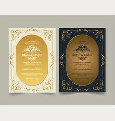 Luxury Vintage Golden Invitation Card Template