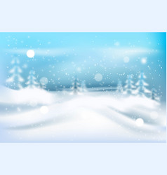 Blurred Realistic Snowfall Nature Design