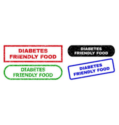 Diabetes Friendly Food Rectangle Seals Using