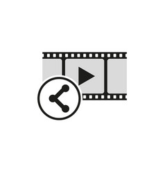 Film Strip With Play Icon Cinema Concept Video