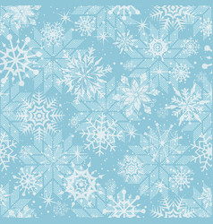 Hand Drawn Christmas Seamless Pattern With White