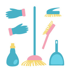 Household Cleaning Products Clipart Collection