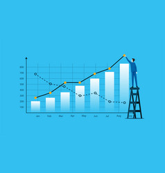 Businessman Drawing Financial Chart Business