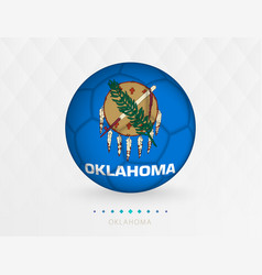 Football Ball With Oklahoma Flag Pattern Soccer