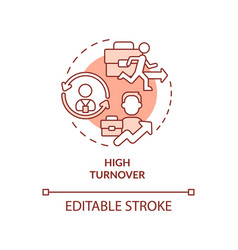 High-risk Employee Termination Red Concept Icon