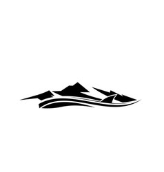 Minimalist Mountain Art Logo