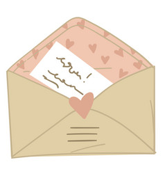 Post Envelope With Love Letter Valentines Day