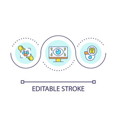 Digital Users Behaviour Research Loop Concept Icon