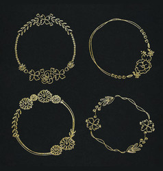 Gold Effect Round Frame Set