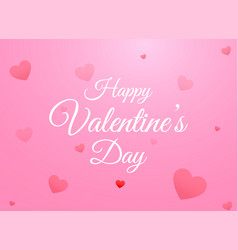 Happy Valentines Day Banner In Pink Background