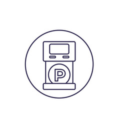 Parking Machine Icon Line