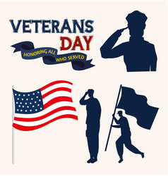 Veterans Day Five Icons