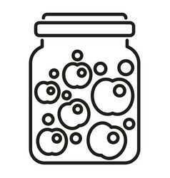 Canned Apple Icon Outline Food Pickle