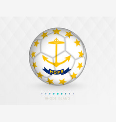 Football Ball With Rhode Island Flag Pattern