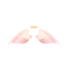 Pink Angel Wings And Halo Flat