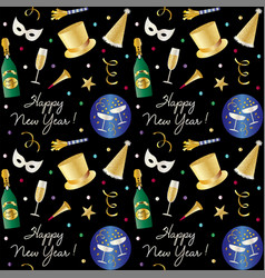 2024 Seamless New Years Eve Background Pattern