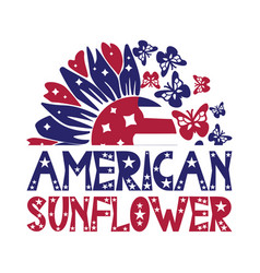 American Sunflower T-shirt Design