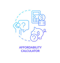 Home Affordability Calculator Blue Gradient