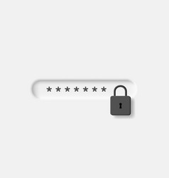 Neomorphism Encrypted 3d Field With Padlock Icon