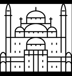 Suleiman Pasha Mosque Line Icon