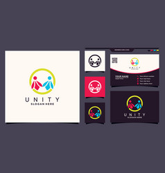 Unity Family Friendship People Together Logo