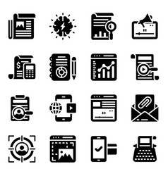 Viral Marketing Solid Icons Set