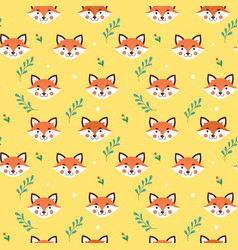 Cute Fox Pattern Animal Face Print Autumn Kid