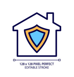 Home Security Pixel Perfect Rgb Color Icon