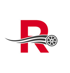 Sport Car Letter R Automotive Car Repair Logo