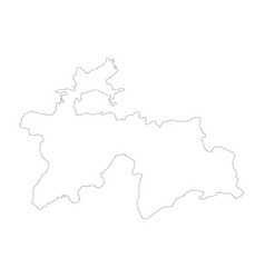 Tajikistan Country Map Outline