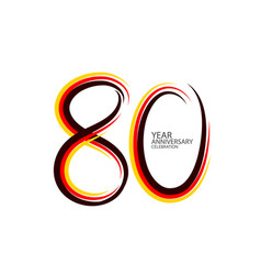 80 Years Anniversary Celebration Logotype