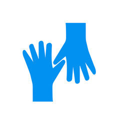 Blue Medical Gloves Silhouette