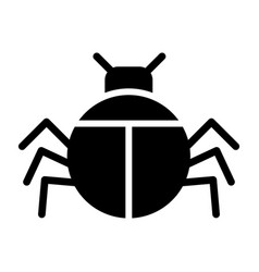 Bug Glyph Icon Isolated On White