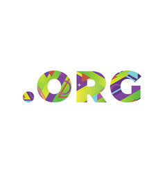 Dot Org Concept Retro Colorful Word Art