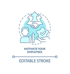 Motivate Your Employees Blue Concept Icon