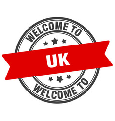 Welcome To Uk Stamp Uk Round Sign