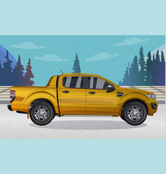 Yellow Pickup Truck