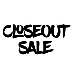 Closeout Sale Stamp On White