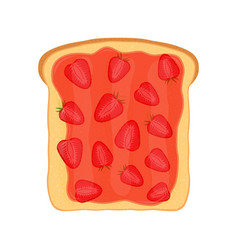 Fried Bread Toast With Strawberry Jam Elly Paste