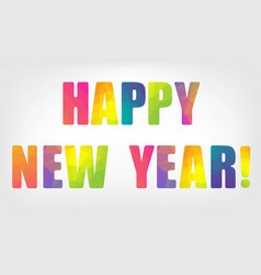 Happy New Year Poligonal Text