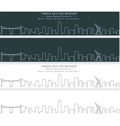 Bilbao Single Line Skyline Banner