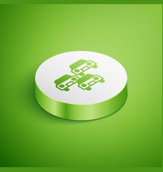 Isometric Traffic Jam On The Road Icon Isolated