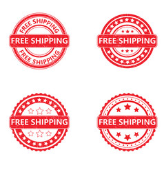 Free Shipping Red Stamp Grunge Set