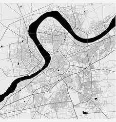 Map Of Surat City Urban Black And White Poster