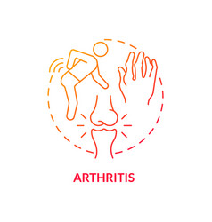 Arthritis Red Gradient Concept Icon