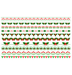 Christmas Dividers With Holly Set