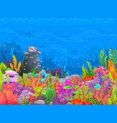 Underwater Sea Landscape With Corals Reef