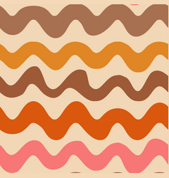 Abstract Retro 70s Waves Seamless Pattern