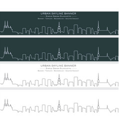 Brno Single Line Skyline Banner